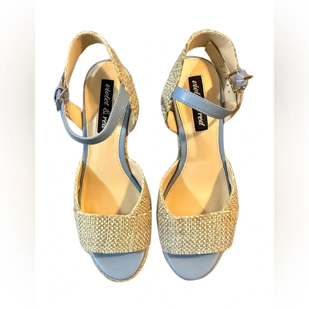 Violet & Red Micah Textured Wedge Heels